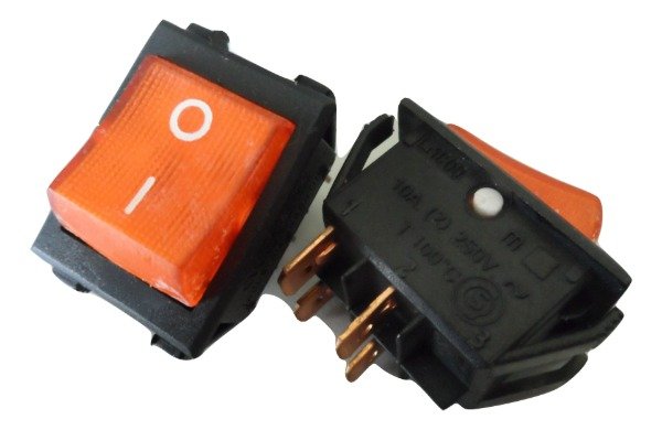Producto - Llave Electrónica Interruptor Neón Naranja - Alcides 1882