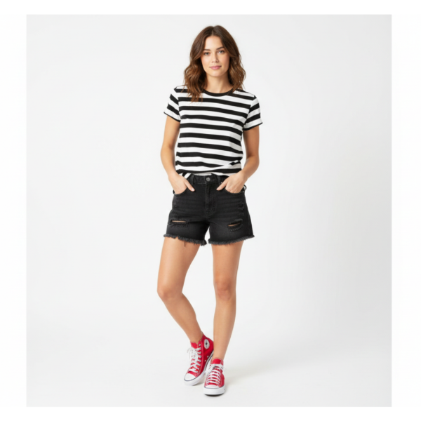 Producto - Remera Rayada ByN