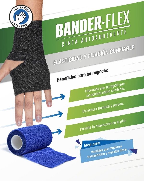 Producto - Venda Cinta Flex autoadherente bander green 10cm