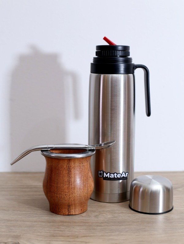 Producto - Combo Camionero de algarrobo (Mate, termo y bombilla)