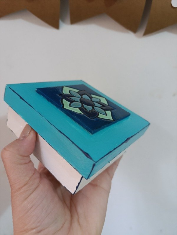 Producto - CAJA DECORADA TURQUESA - 0
