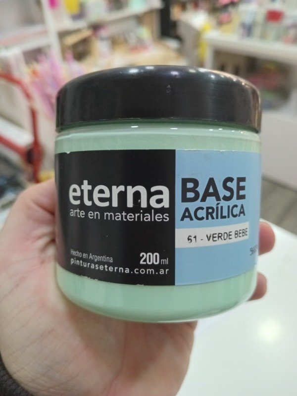 Producto - BASE ACRILICA ETERNA VERDE BEBE X 200 ML