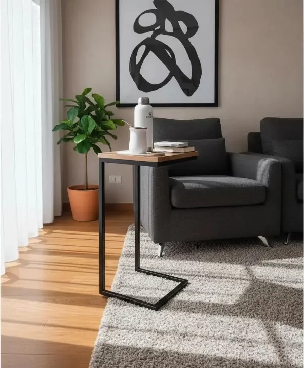 Producto - Mesa Auxiliar De Arrime, Sillon Cama Estilo Industrial. - 0