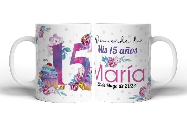 Producto - Taza ceramica Cumpleaños de 15 personalizadas