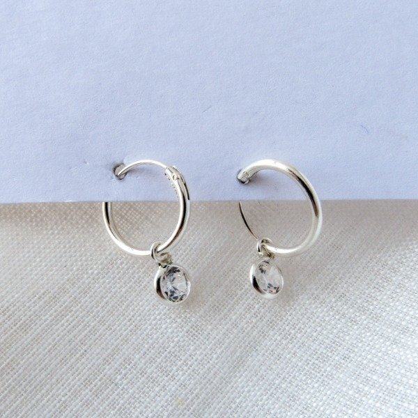 Producto - Aros Argollas con cubic 12MM