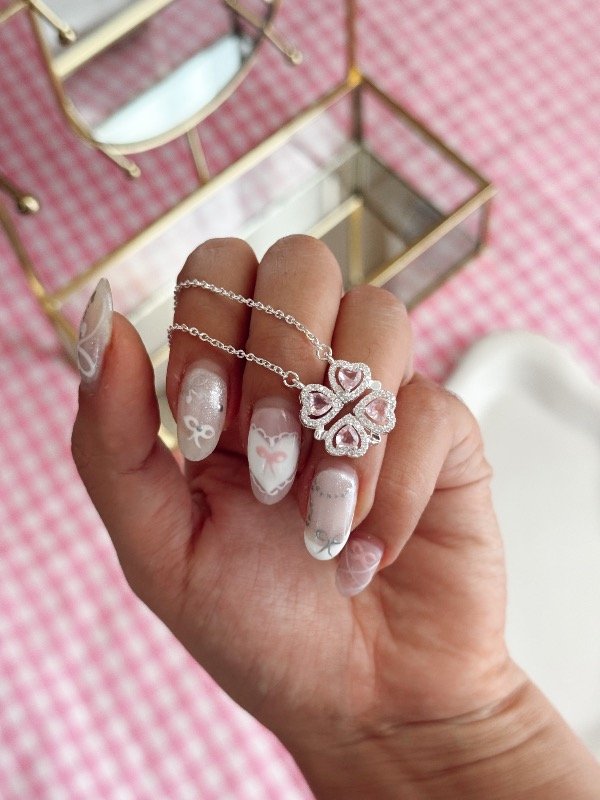 Producto - Cadenita Trébol Rosa Strass AB