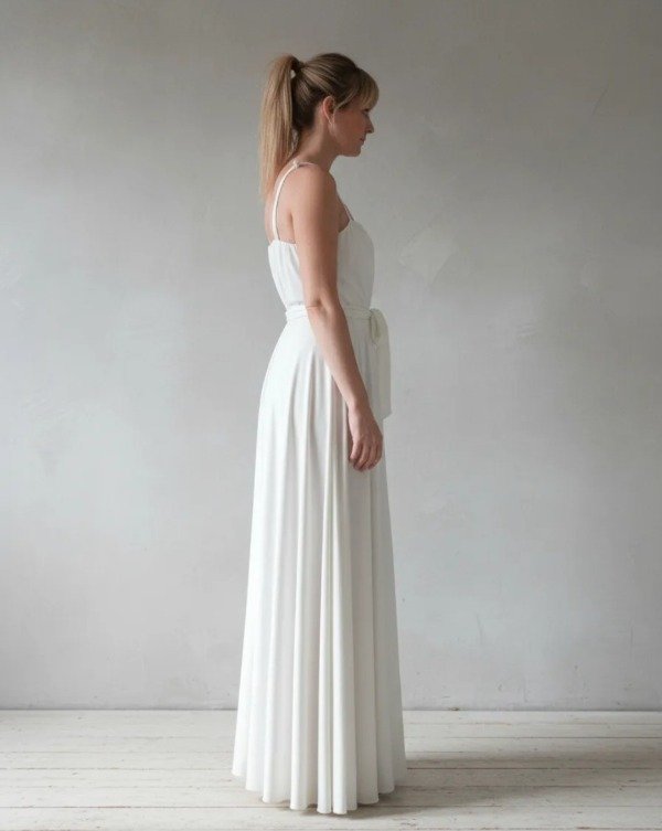 Producto - Vestido novia blanco talles grandes elastizada - 2