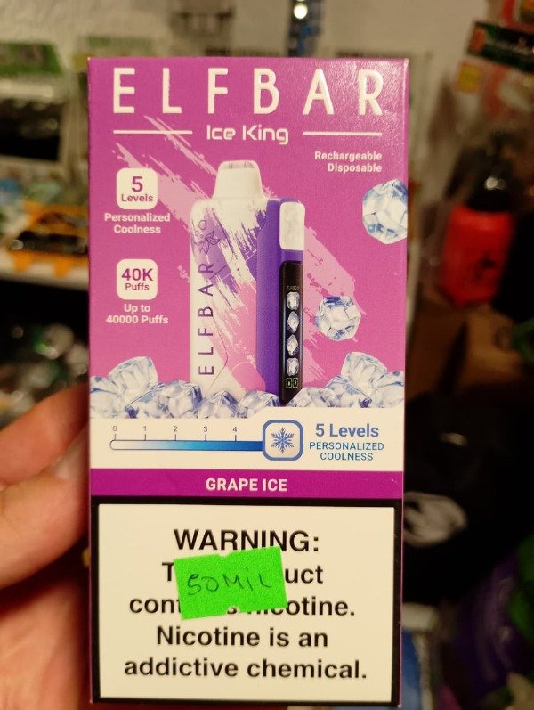 Producto - ELFBAR ICE KING - 40.000puff "GRAPE ICE"
