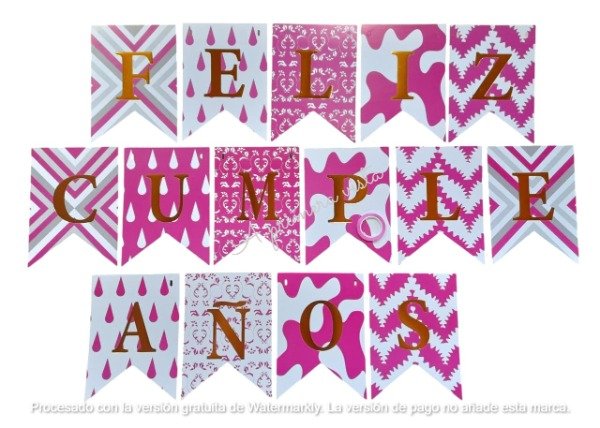 Producto - Banderin mix fucsia