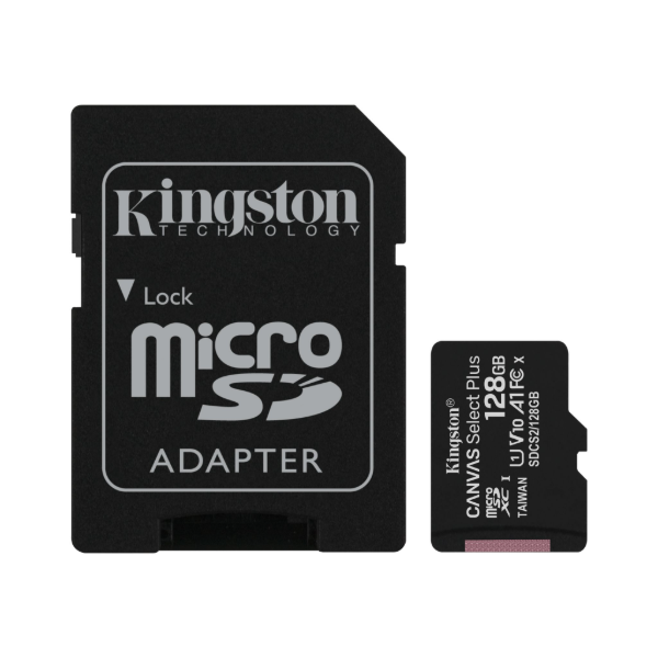 Producto - Memoria microSDHC 128gb -class 10 UHS-I -100MB/s -c/adaptador a SD
