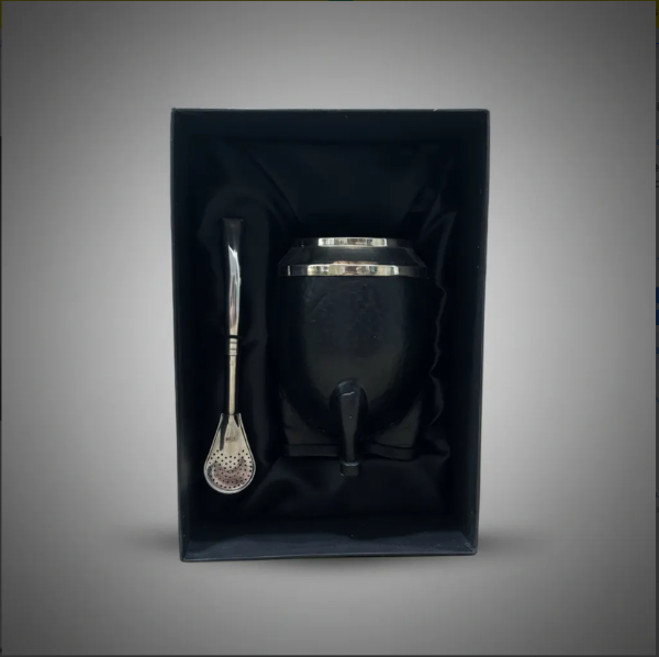 Producto - Torpedo con virola de alpaca lisa + Bombilla PDL+ Caja de Regalo