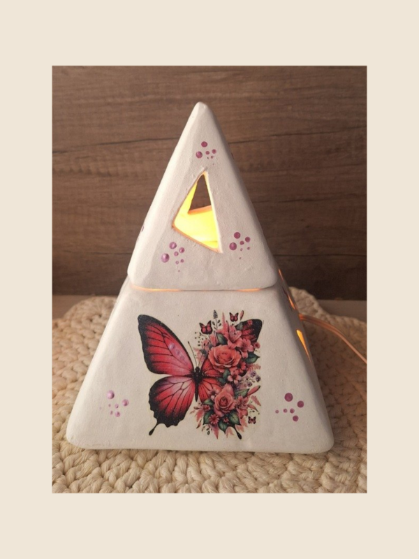 Producto - Lampara de sal pirámide "Mariposa I"