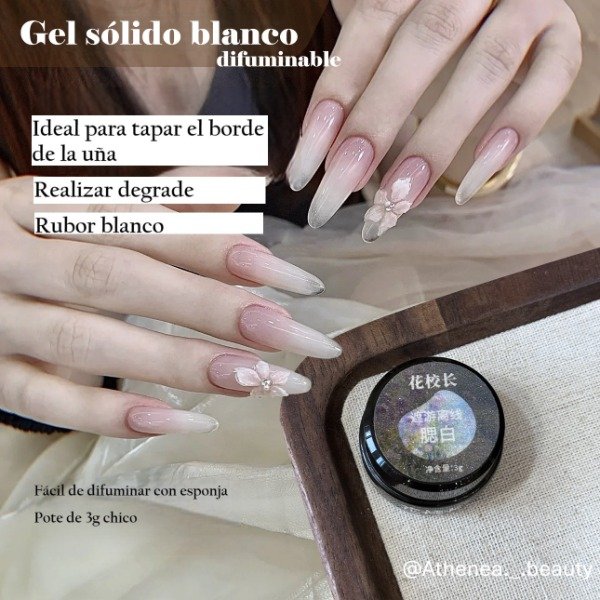 Producto - Gel sólido blanco difuminable de Principal flower