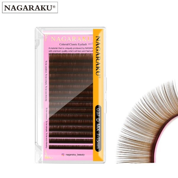Producto - Pestañas Nagaraku Marrones Mix 07 D 7-15 mm