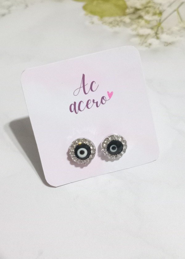 Producto - Aros ojo turco strass