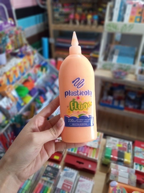 Producto - Plásticola x230g Naranja Fluo