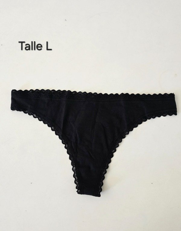 Panty thong Victoria's secrets talle L negra