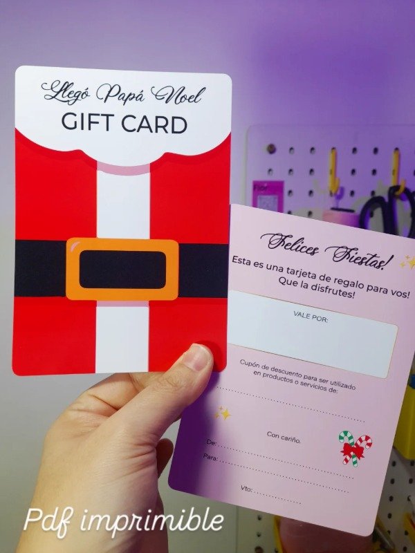 Producto - Gift Card Navidad pdf imprimible