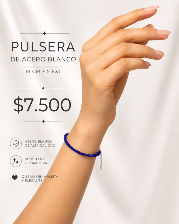 Producto - Pulsera de Cristales Facetados Azul - 0