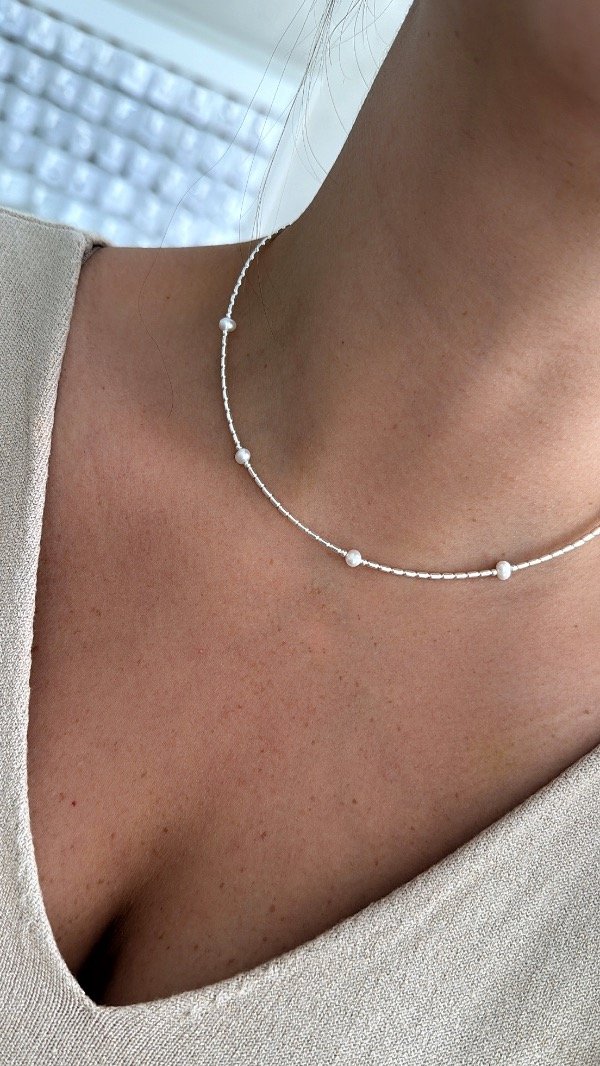 Producto - Choker canut y perlas int 40 a 43cm P925