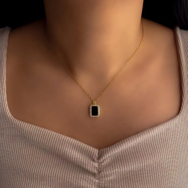 Producto - COLLAR BLACK DESTELLOS 45CM
