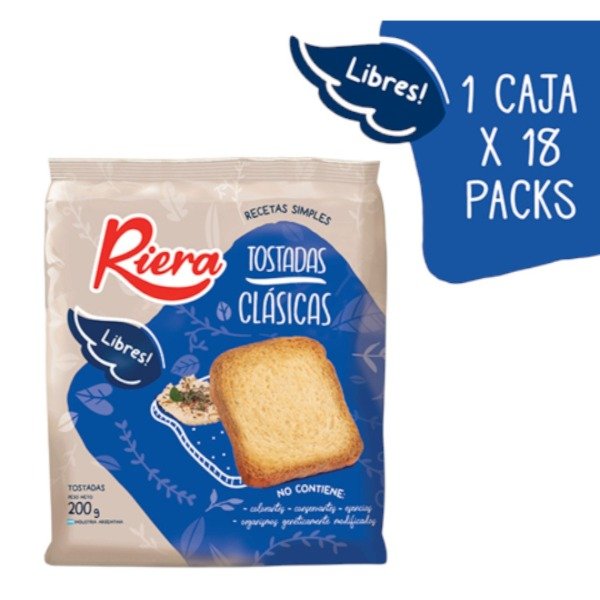 Producto - TOSTADAS RIERA CLASICAS 18u x 200grs