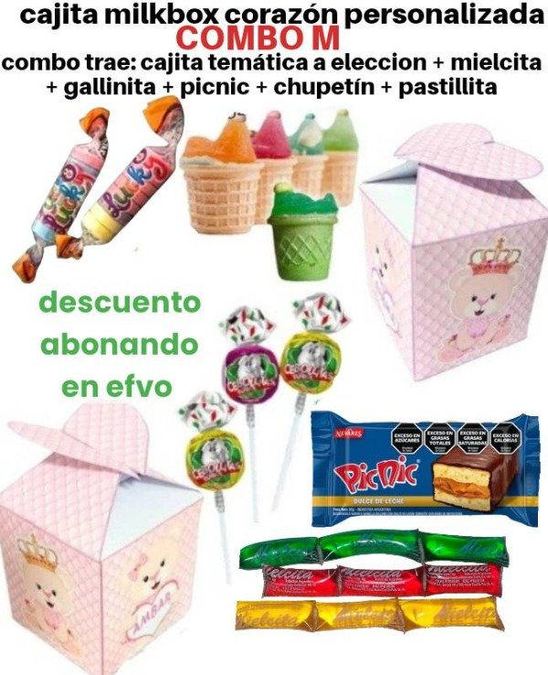 Producto - Combo m cajita corazón con golosinas