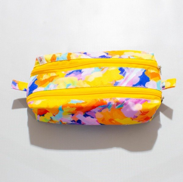 Producto - Cartuchera doble amarillo y violeta