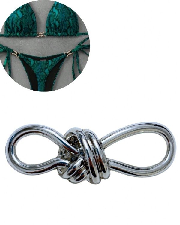 Producto - Herraje nudo decorativo plateado (por unidad)