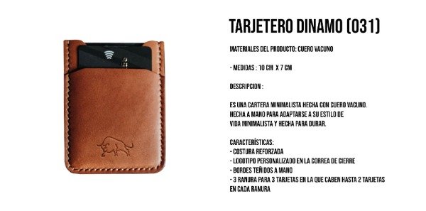 Producto - Tarjetero de cuero Dynamo - 3