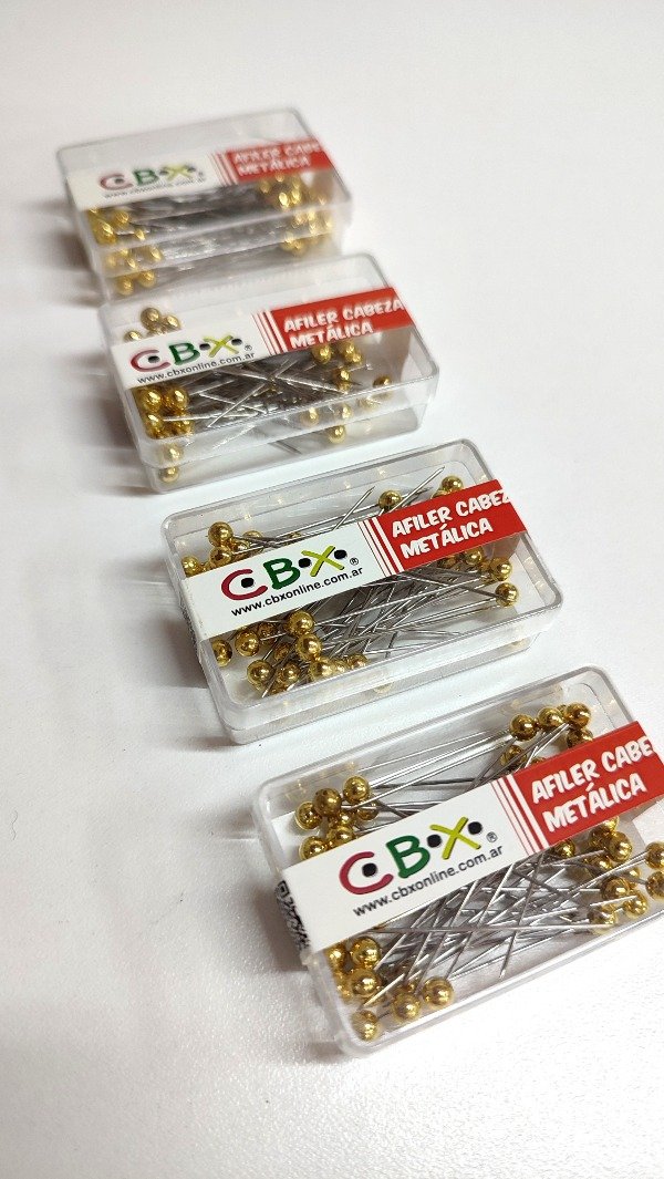 Producto - Alfileres cabeza metalica Dorada