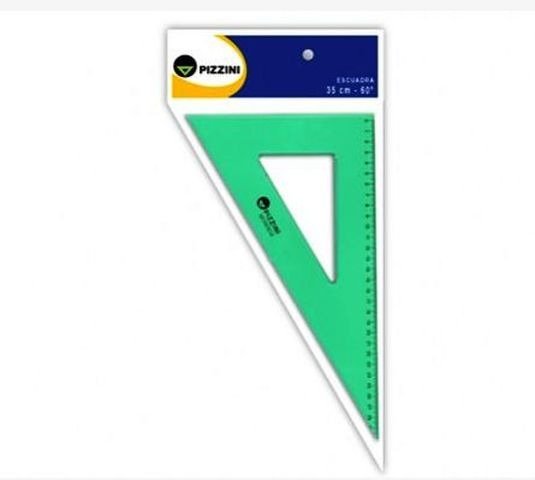 Producto - ESCUADRA PIZZINI VERDE 25CMX60
