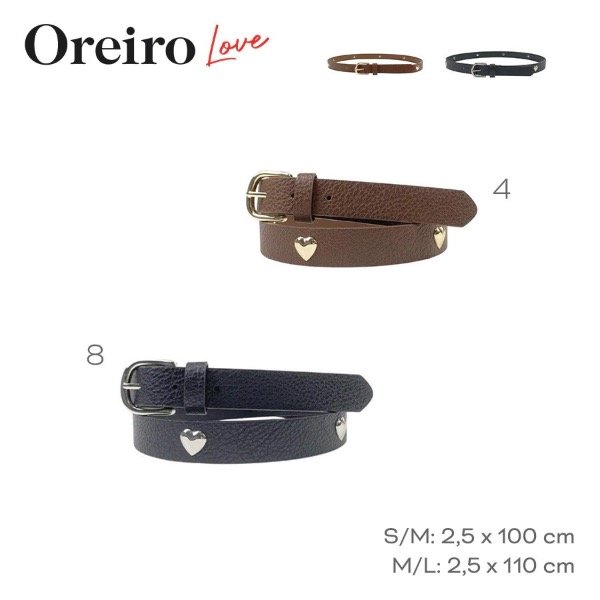 Producto - Cinto Oreiro Love Negro corazones