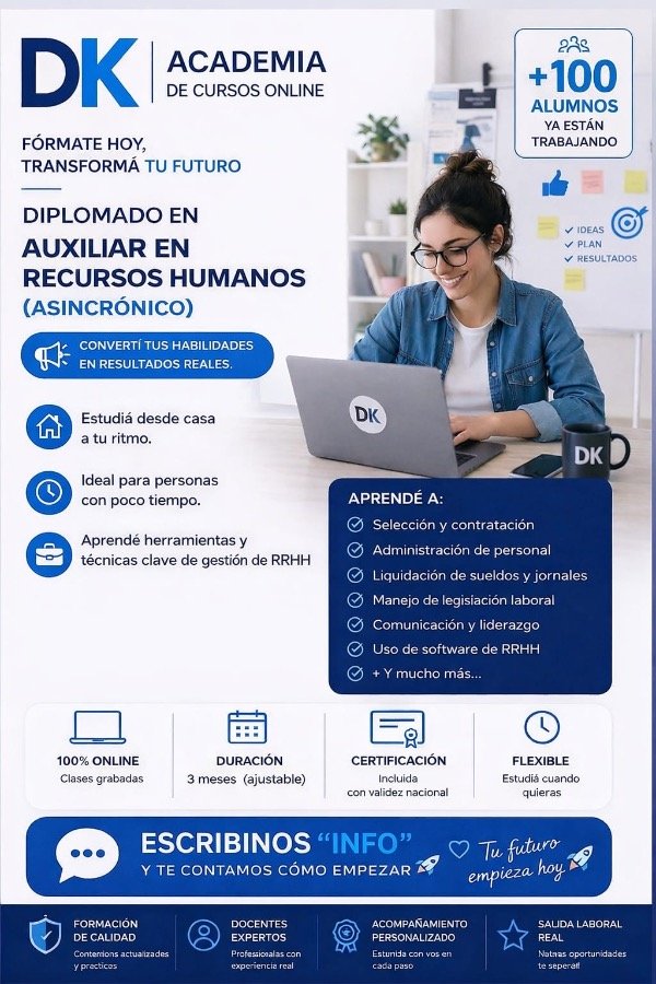 Producto - DIPLOMADO EN RECURSOS HUMANOS ASINCRÓNICO
