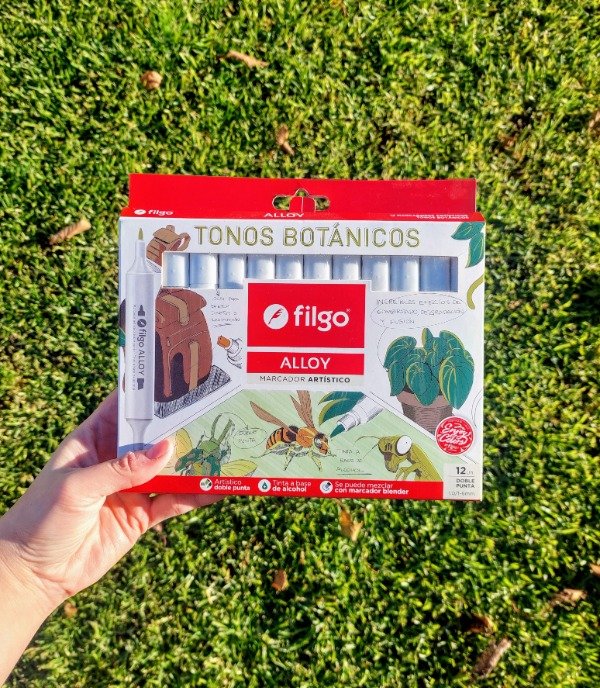 Producto - Marcadores Filgo Alloy doble punta 12 tonos botánicos