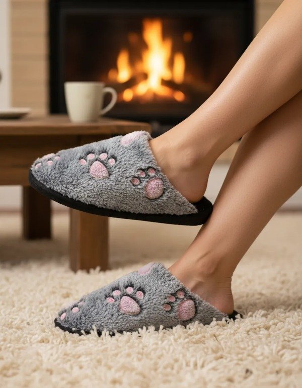 Producto - Chinela Pantufla Algodon Y Simil Piel