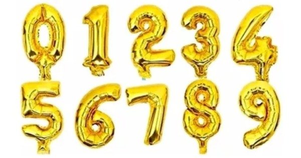 Producto - Número 32" (82cm) DORADO