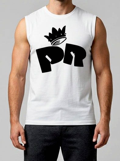 Producto - MUSCULOSA HOMBRE BLANCA REDONDOS PR