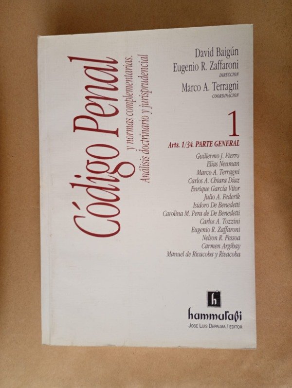 Producto - Código penal y normas complementarias - Bigún Zaffaroni - Hammurabi 1997