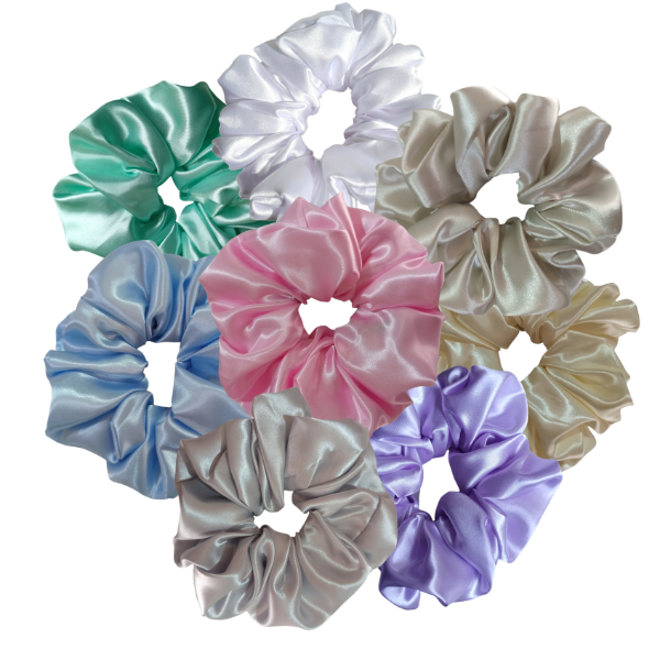 Producto - Scrunchies Standard Raso Box Premiun Set 30 Unidades