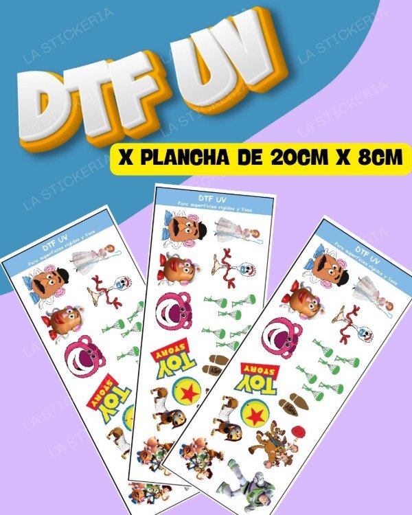 Producto - DTF UV PLANCHA X UNIDAD 20CM X 8CM - TOY STORY