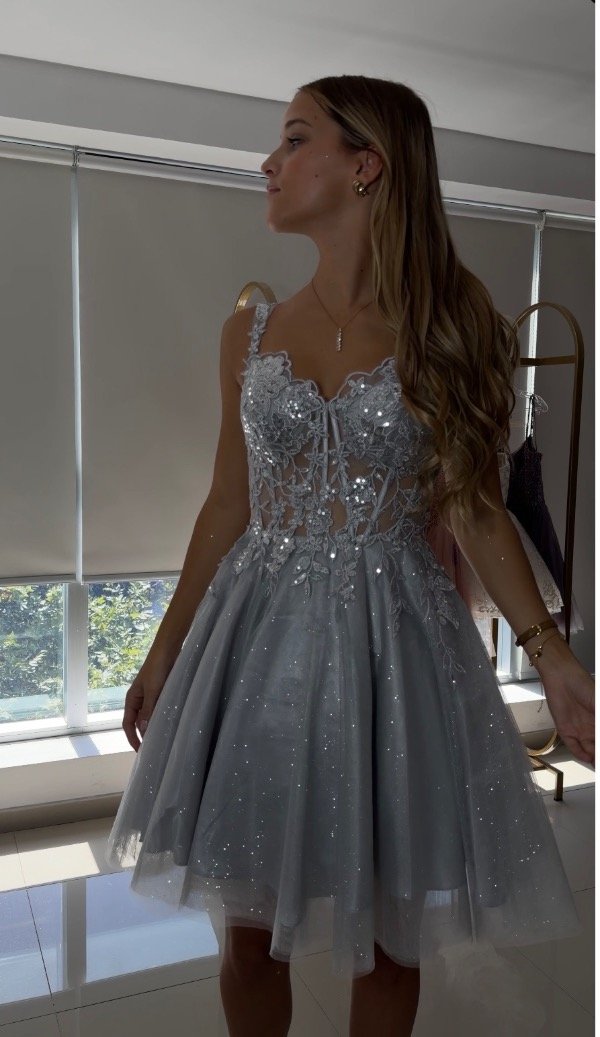 Producto - Vestido Miami corto plateado - 1