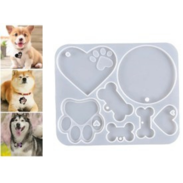 Producto - MOLDE SILICONA 5 IDENTIFICATORIOS MASCOTA BM2960 - 0