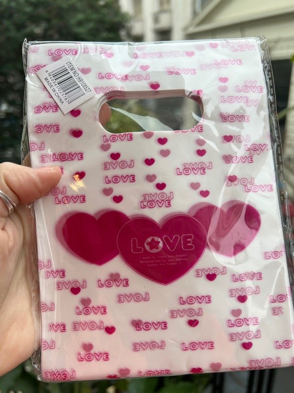 Producto - 100 bolsas 15x18 corazoncitos fuccia