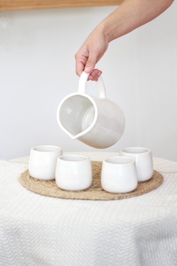 Producto - Set Jarrón Haydeé + 2 Pocillos