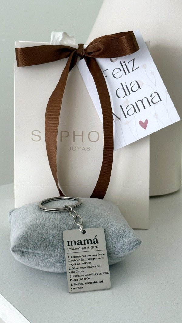 Producto - Llavero rectangular 4cm grabado DESCRIPCIÓN MAMÁ - 1