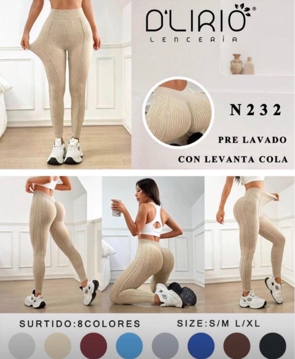 Producto - Calza Larga Push Up Relieve 34/36/38