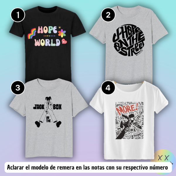 Producto - Remeras J-Hope #1 (varios modelos)