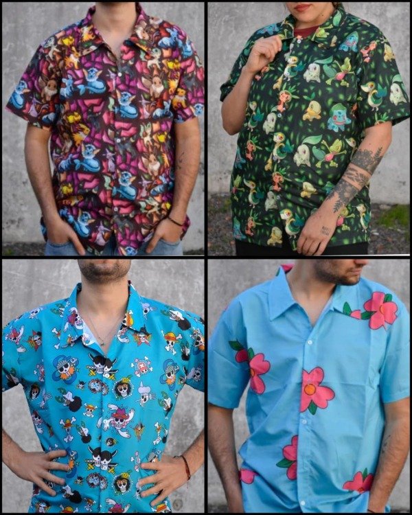 Producto - Camisas Pokemon , One Piece ,Simpsom (Ingrese para elegir talle)