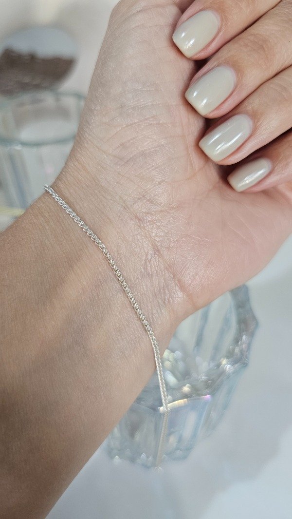 Producto - Pulsera espiga 19cm. Plata
